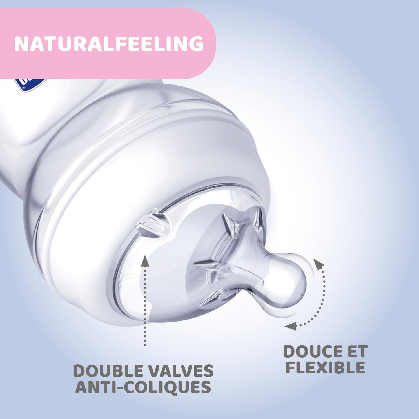 Chicco Natural Feeling koolikutevastane lutipudel, 150 ml, 0+ kuud