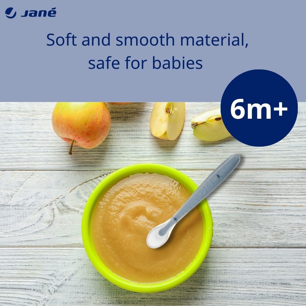 Jane silikoonist õppelusikad, 4 tk, Tropic, 19 cm, BPA-vaba