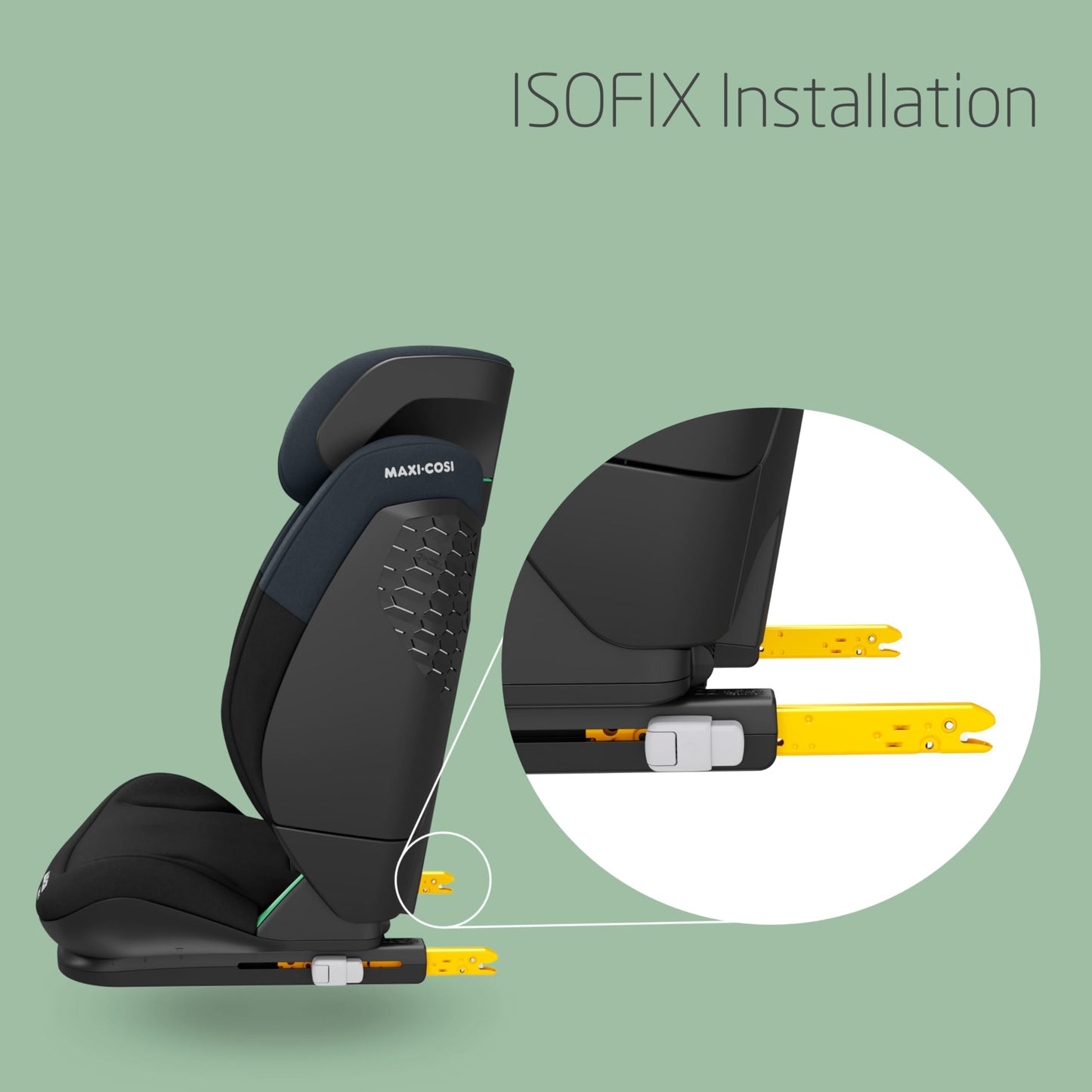 Maxi-Cosi RodiFix S i-Size turvatool 100–150 cm, ISOFIX, Tonal Black