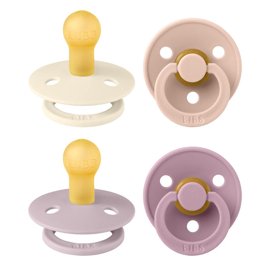 BIBS Colour lutid 0–6 kuud, 4 tk, naturaalne lateks, BPA-vabad