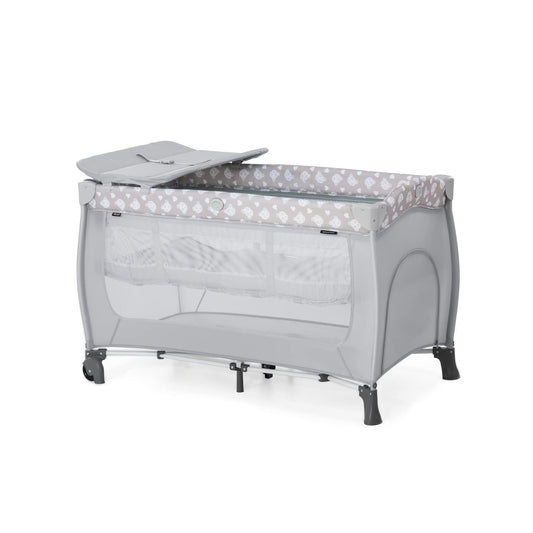 Hauck Sleep N Play Center reisivoodi 120 × 60 cm, Teddy Grey (0–15 kg)