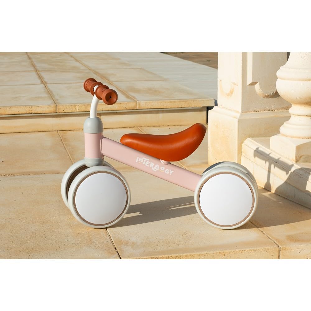 Interbaby jooksuratas beebidele 12-36 kuud, roosa, 4 rattaga