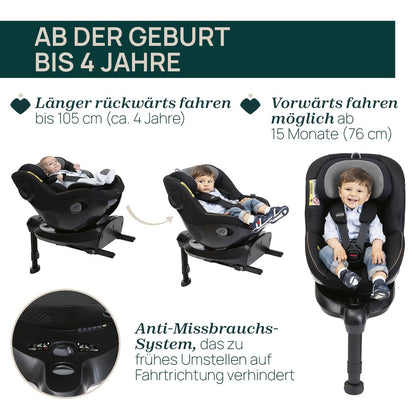Chicco Seat105 i-Size turvatool, hall, 40-105 cm, 0-4 a, 360° pööratav