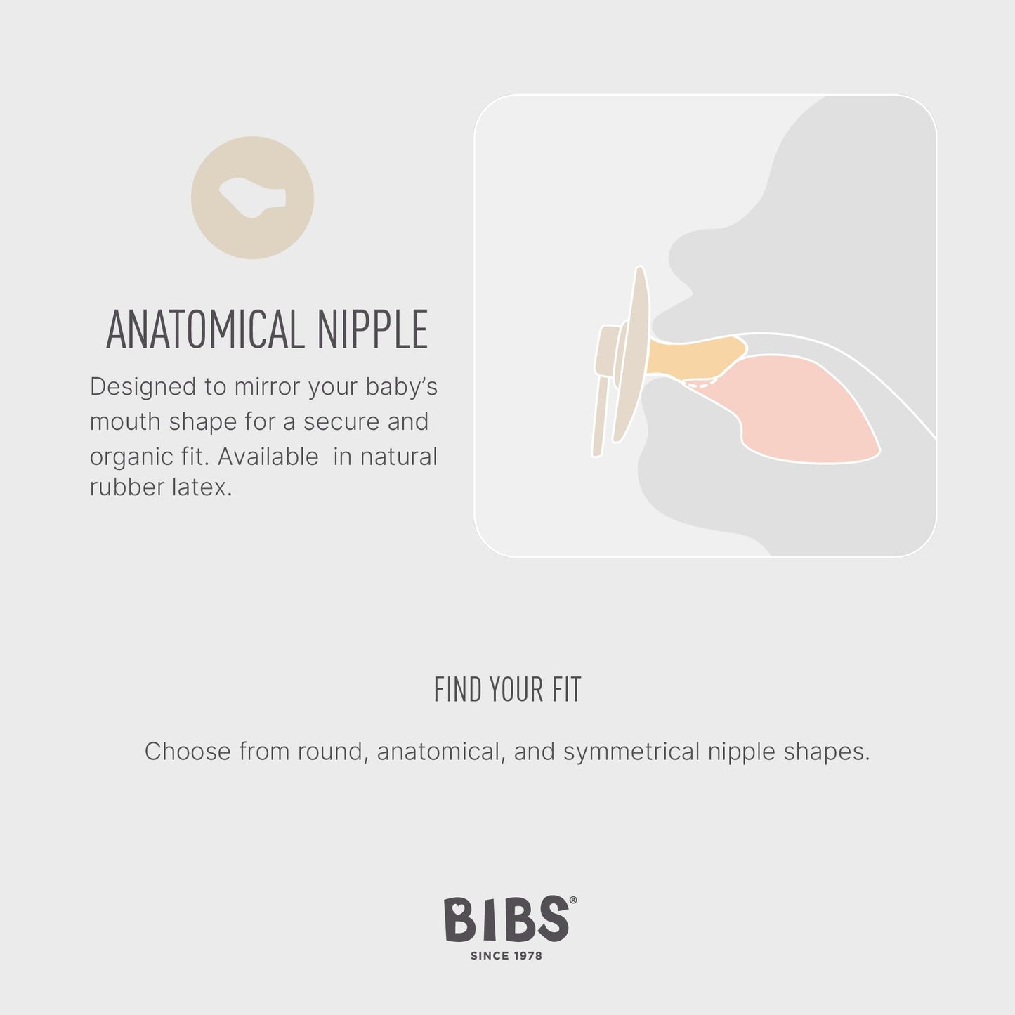 BIBS Colour lutt 0–6 kuud, anatoomiline latekslutt, 2 tk, Ivory/Sage