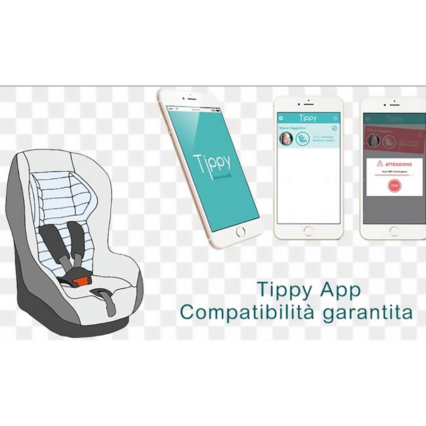 Digicom Tippy Pad Bluetooth-beebisensor autos – lapse autosse unustamise vastane turvaseade