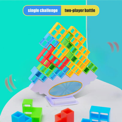 64-osaline tasakaalu- ja virnastamismäng Tetris-stiilis klotsidega