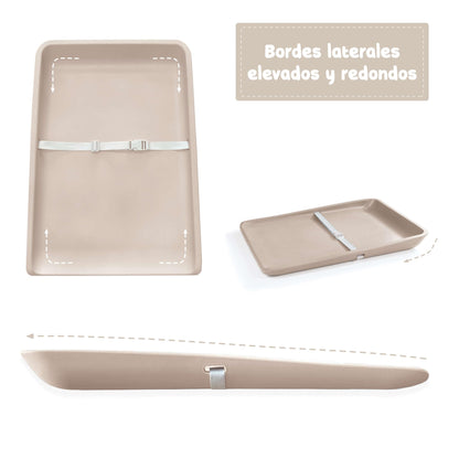 Alondra silikoonist mähkimisalus beebile turvarihmaga 70 × 50 cm – beež