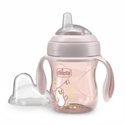 Chicco Transition -juomamuki 200 ml, vaaleanpunainen, 4+ kk, BPA-vapaa