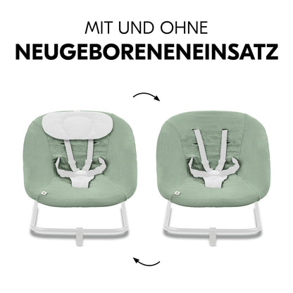 hauck Highchair Bouncer (Eco) kaitsekate, musliinpuuvill, Sage