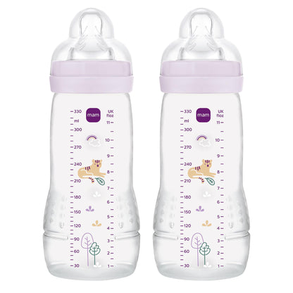 MAM Easy Active -tuttipullot liila, 4+ kk 330 ml, 2 kpl