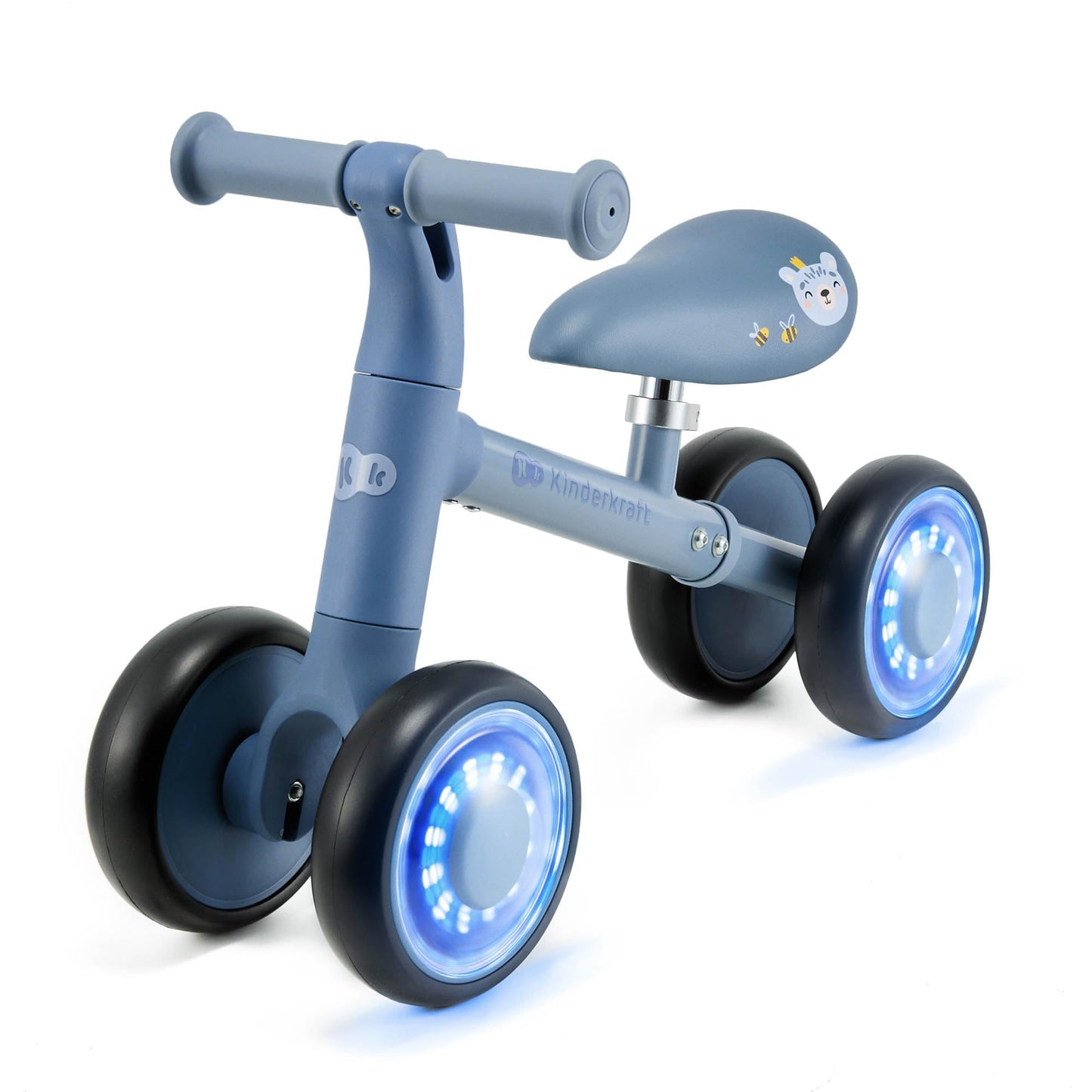 Kinderkraft CUTIE FLASH jooksuratas, sinine, LED-tuledega, alates 1. eluaastast