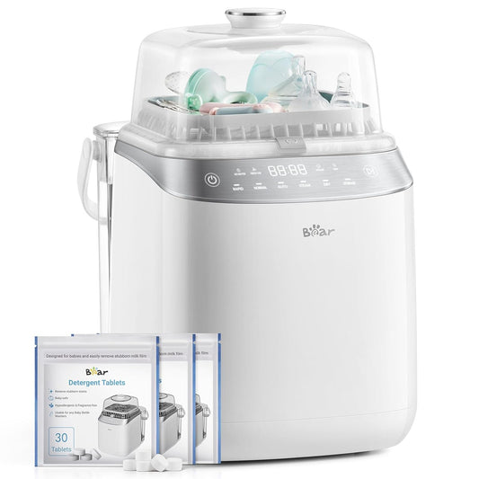 Bear Bottle Washer Pro pudelipesumasin, sterilisaator ja kuivati, 4-ühes, 90 tabletti
