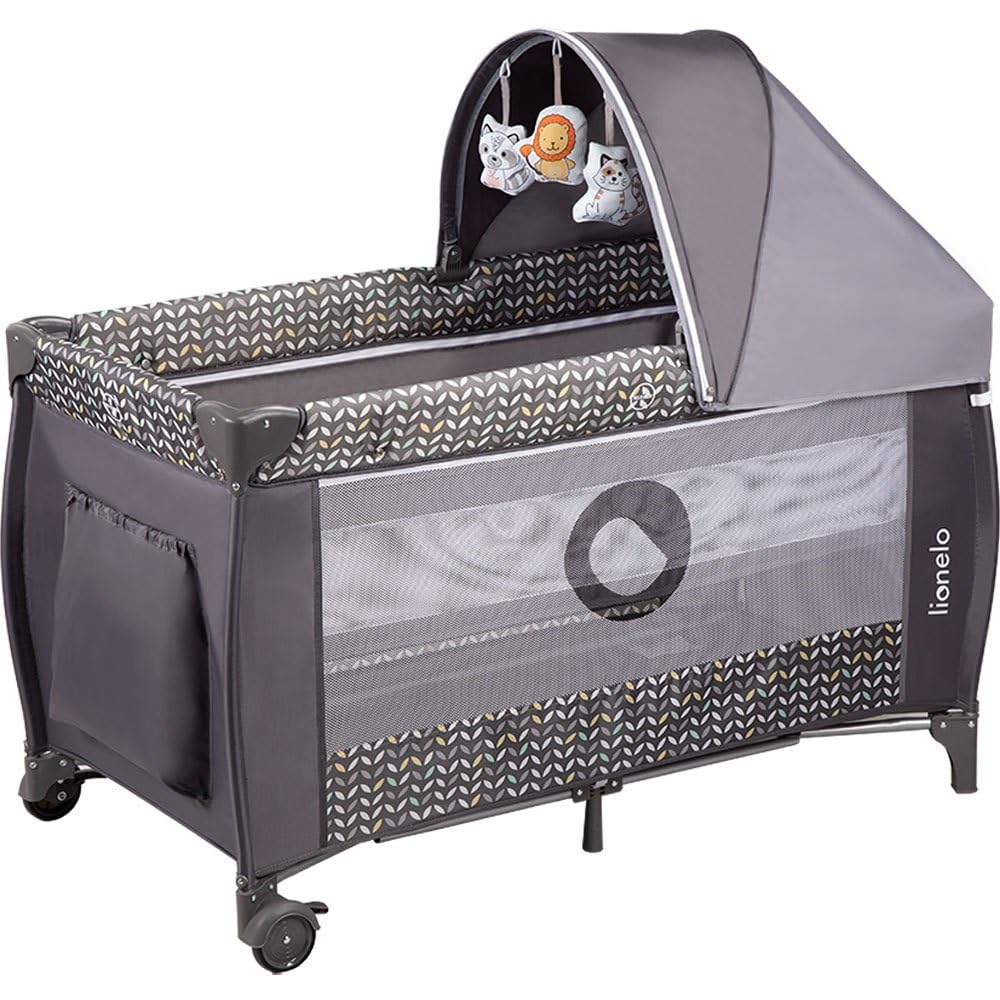 Lionelo Sven Plus 4-in-1 vauvansänky Grey Scandi, enintään 15 kg