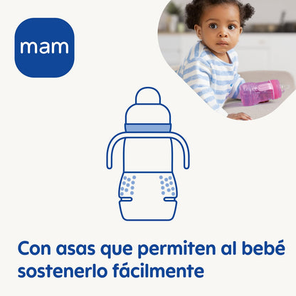 MAM 2-in-1 lutipudel ja tass, 220 ml, alates 4. elukuust, neutraalne