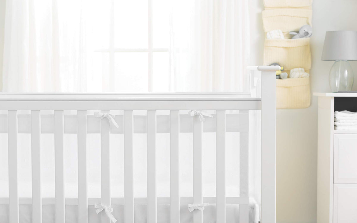 BreathableBaby AirflowBaby Essential võrevoodi võrgust voodipiire 120 x 60 cm või 140 x 70 cm, valge