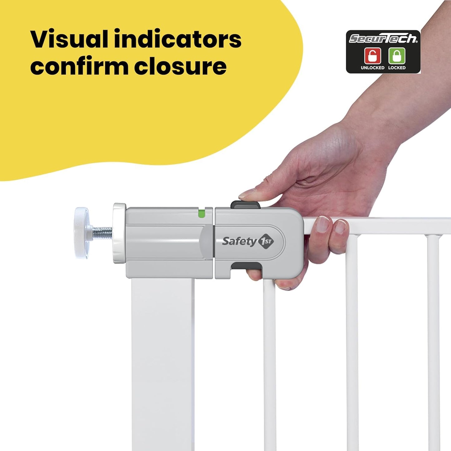 Safety 1st SecureTech turvavärav, 73–80 cm (laiendatav kuni 136 cm), valge