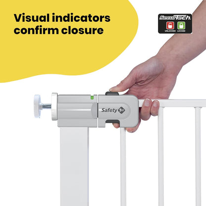 Safety 1st SecureTech turvavärav, 73–80 cm (laiendatav kuni 136 cm), valge
