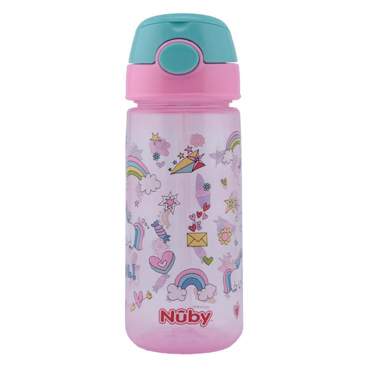 Nûby joogipudel pehme kõrrega, 540 ml, roosa (3+ aastat)