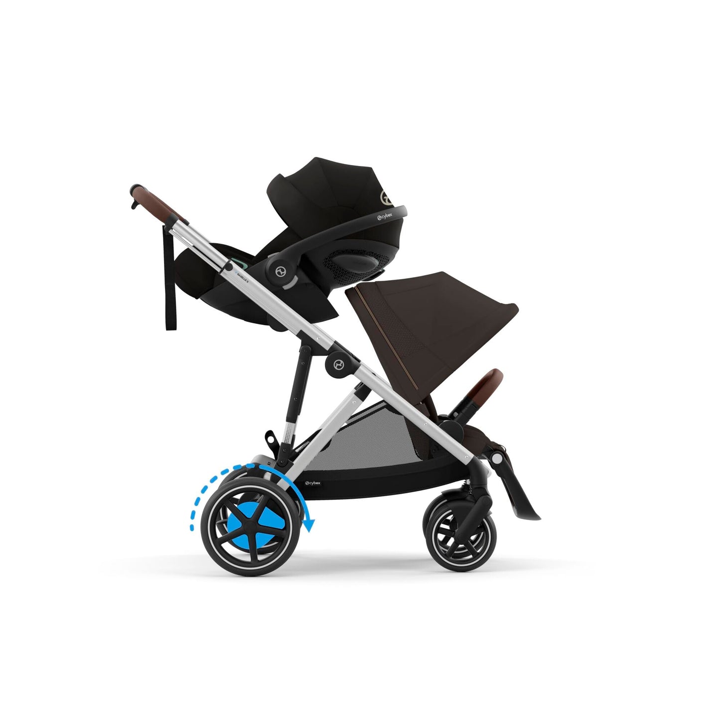 Cybex Gold e-Gazelle S elektrilise abisüsteemiga jalutuskäru, Chocolate Brown