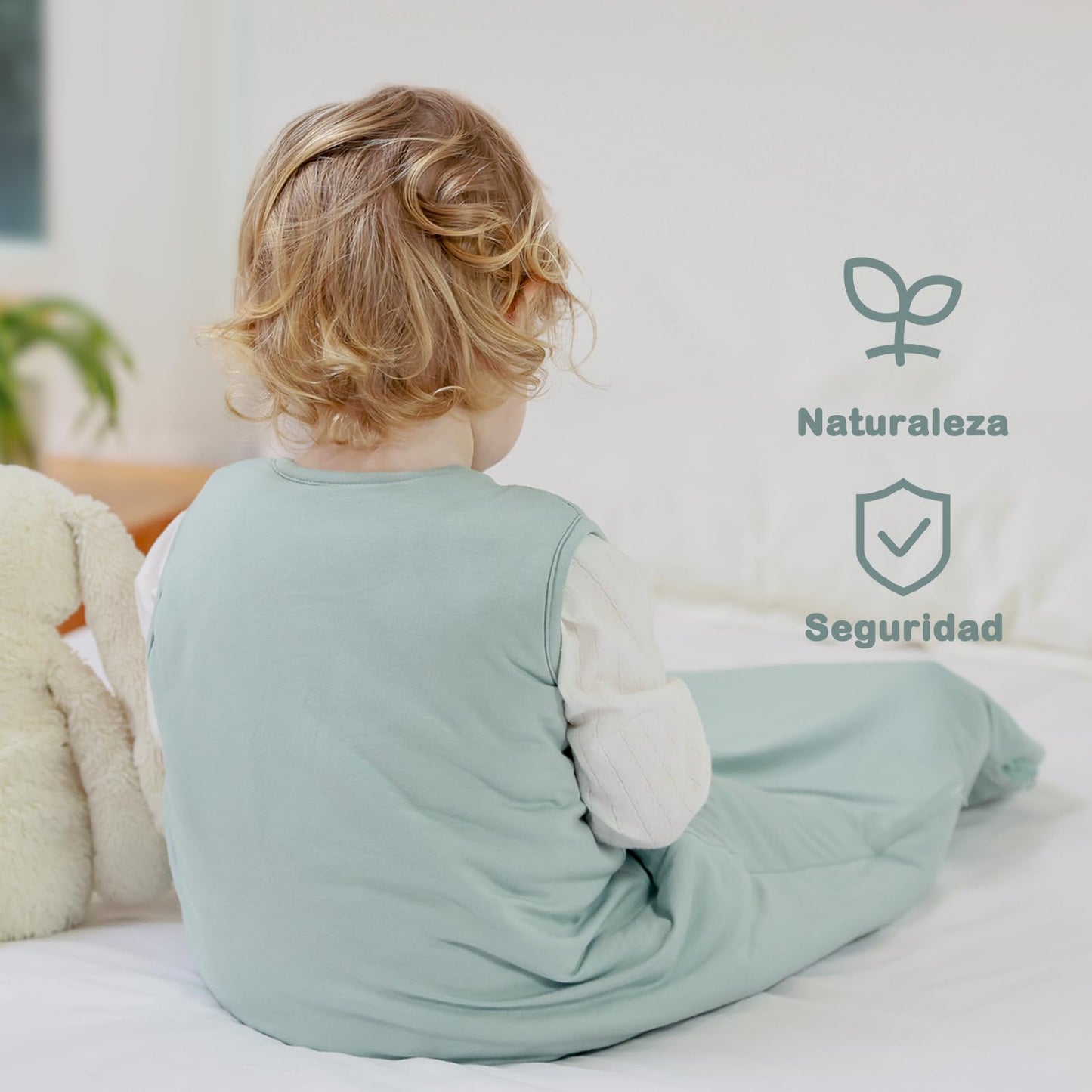 Mosebears beebi magamiskott 2.5 TOG, bambuskiud, Calm Sage, L (18–36 kuud)