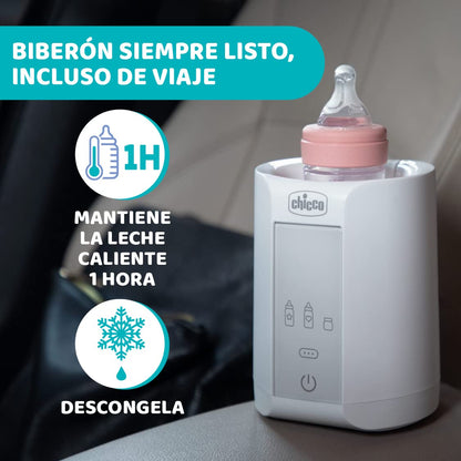 Chicco digitaalne pudelisoojendaja kodu- ja reisikasutuseks, sulatusrežiimi ja automaatse väljalülitusega, valge