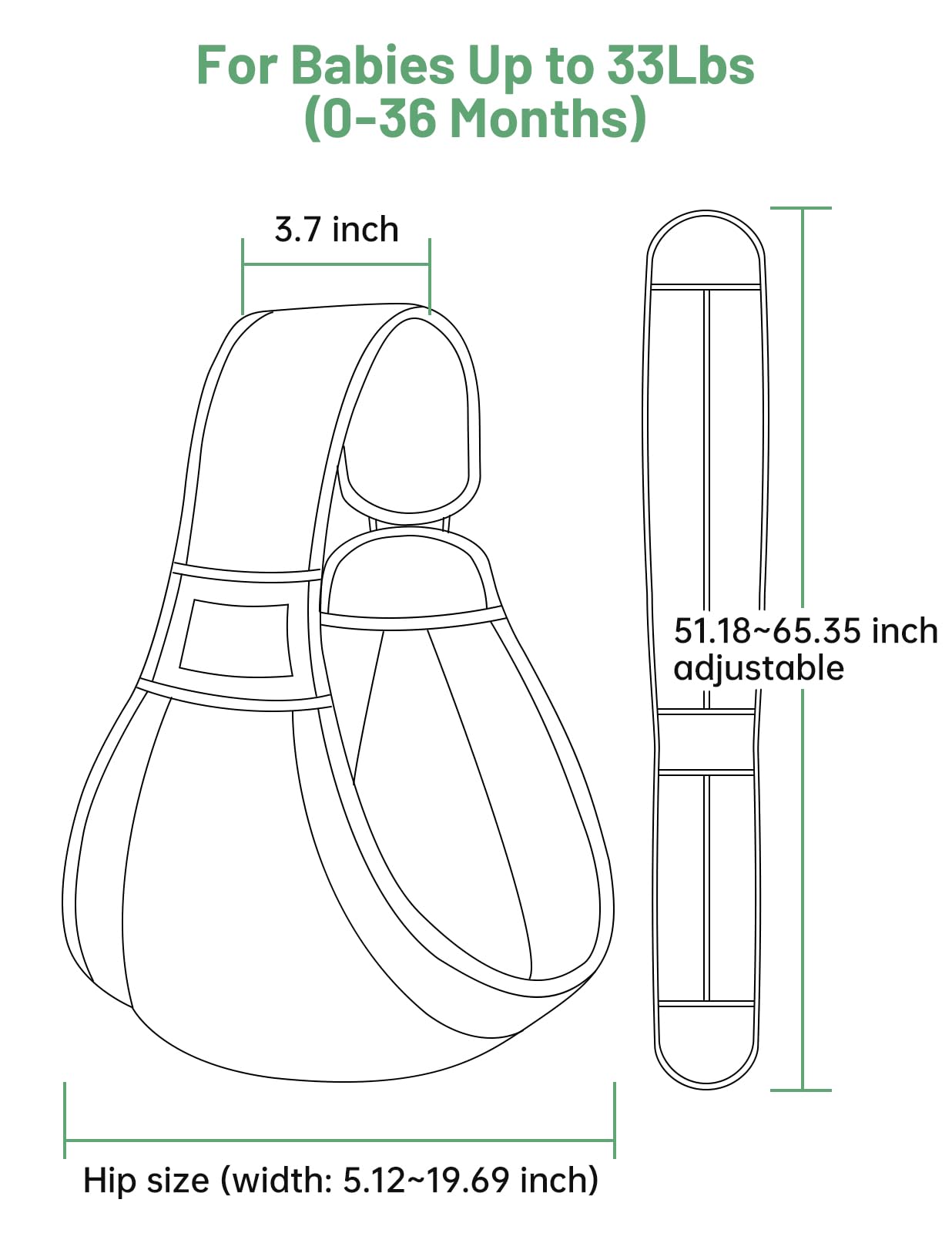 Mumgaroo sinine beebikandekott 0–36 kuud, kuni 15 kg