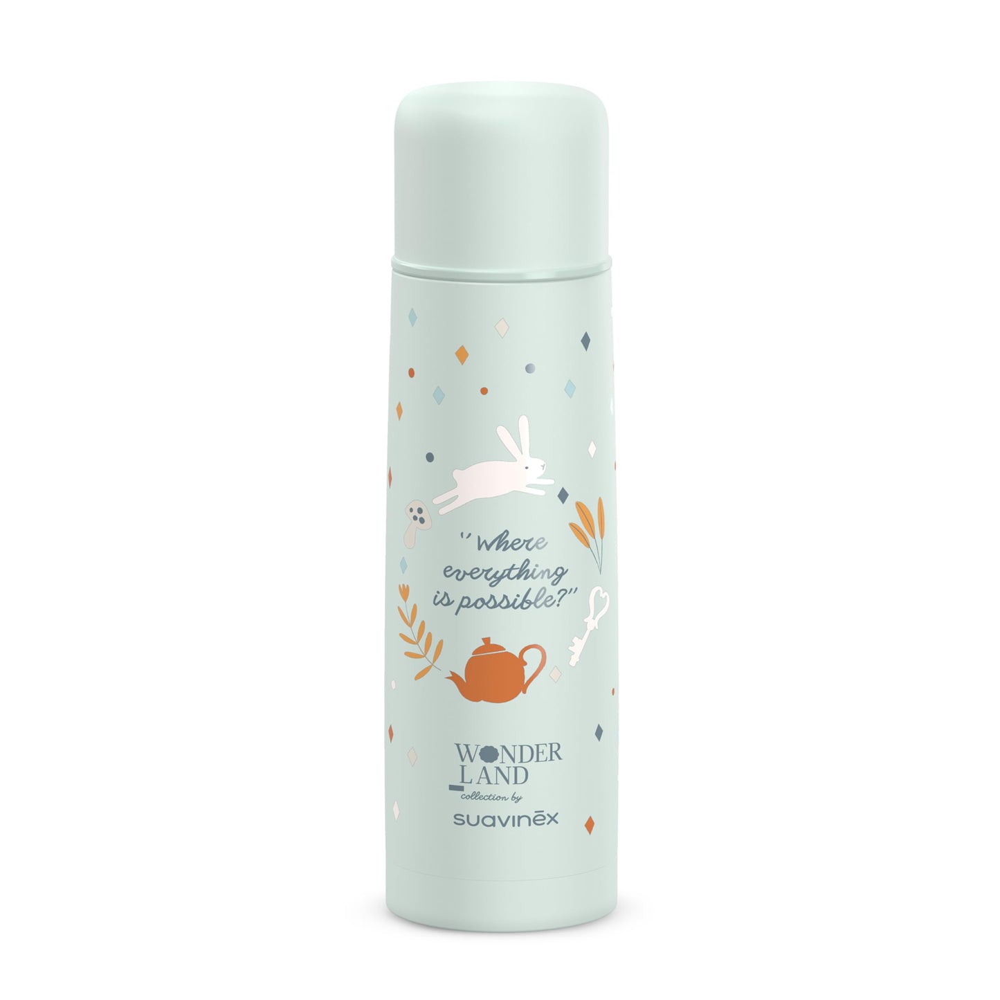 Suavinex roostevabast terasest termospudel 500 ml, roheline (Wonderland kollektsioon)