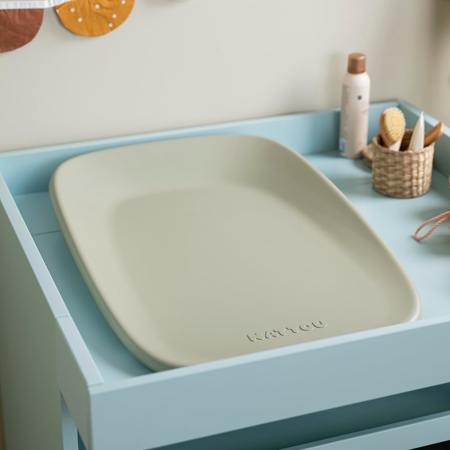 Nattou Premium Soft veekindel mähkimisalus 50x70, roheline