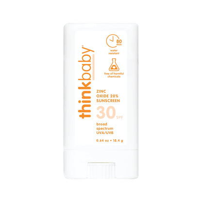 Thinkbaby mineraalne päikesekaitsepulk SPF 30, 18 g, valge/oranž