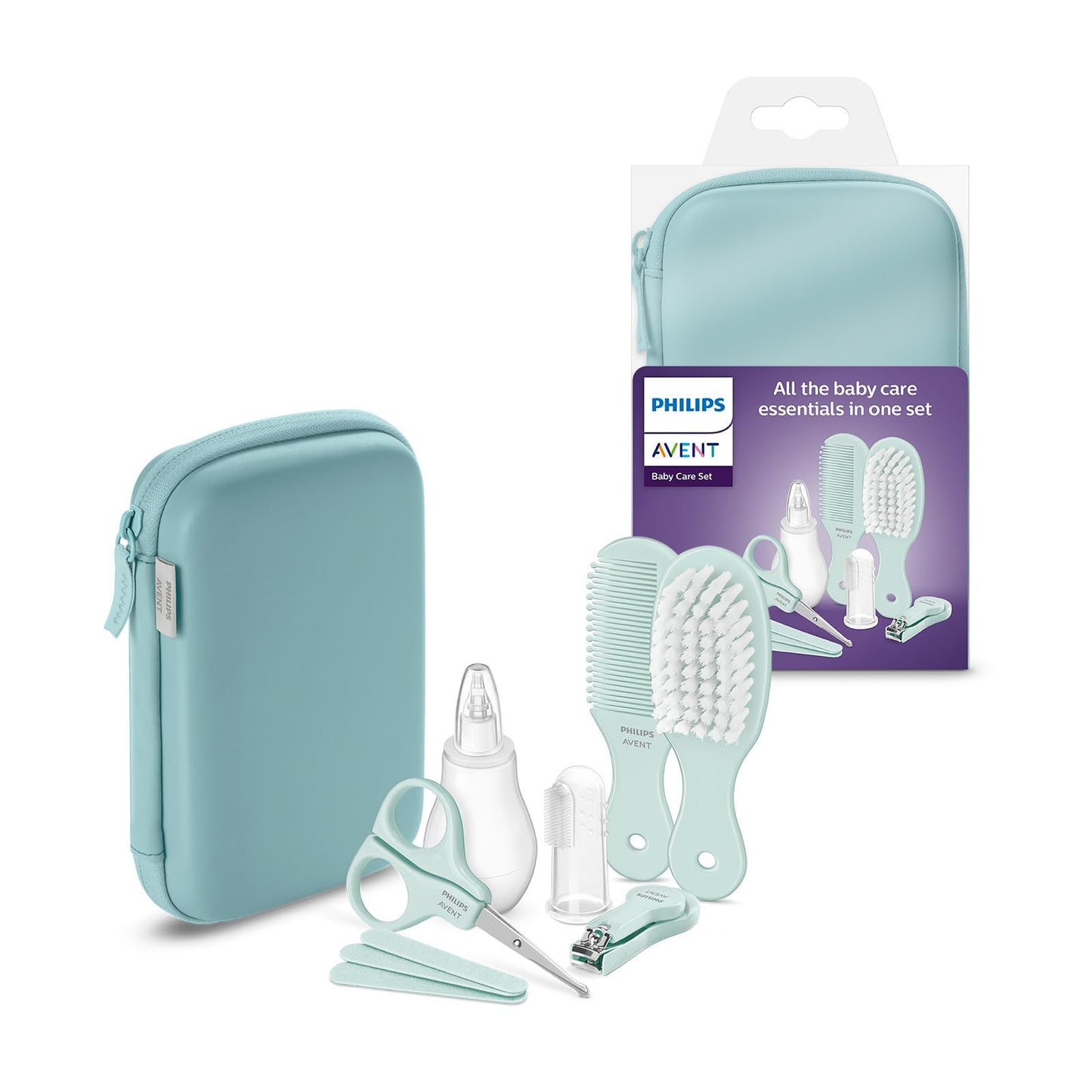 Philips Avent Baby Care Set SCH401/00 beebihoolduskomplekt, 9-osaline, rohekas sinine