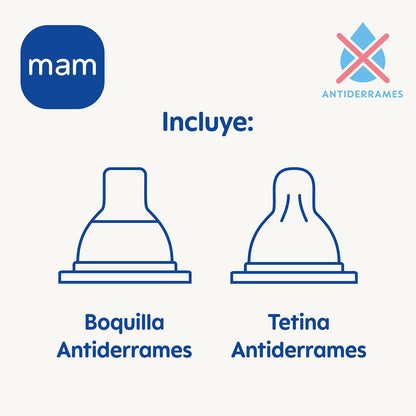 MAM 2-in-1 lutipudel ja tass, 220 ml, alates 4. elukuust, neutraalne