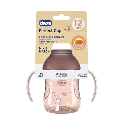 Chicco Perfect Cup Premier joogitops 360° 200 ml, roosa (12+ kuud)