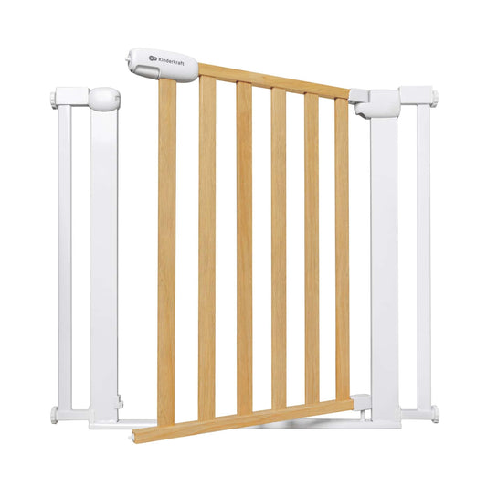 Kinderkraft LOCK&GO turvavärav, 75–103 cm, puitviimistlus