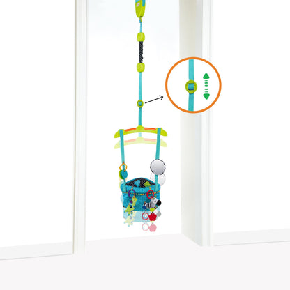 Bright Starts Bounce 'n Spring Deluxe hüppekiik uksele, mänguasjadega