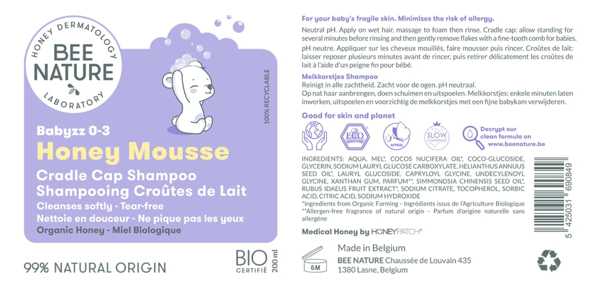 bee nature beebišampoon Bio Honig Mousse 400 ml