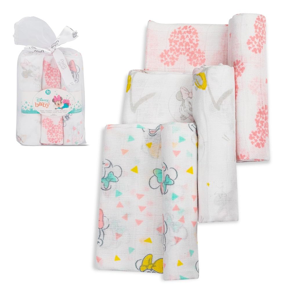 Interbaby Disney Minnie Mouse marlilappde komplekt (3 tk) 80 × 80 cm, valge