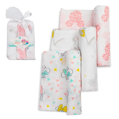 Interbaby Disney Minnie Mouse marlilappde komplekt (3 tk) 80 × 80 cm, valge