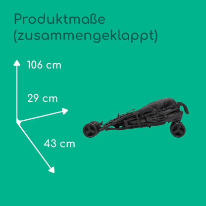 Bebeconfort Dusk kerge ja kompaktne jalutuskäru 0–22 kg, lamava asendiga, Mineral Graphite