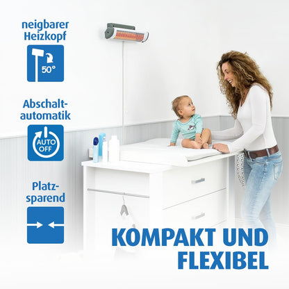 Reer EasyHeat mähkimislaua soojuskiirgur 230V/500W, valge