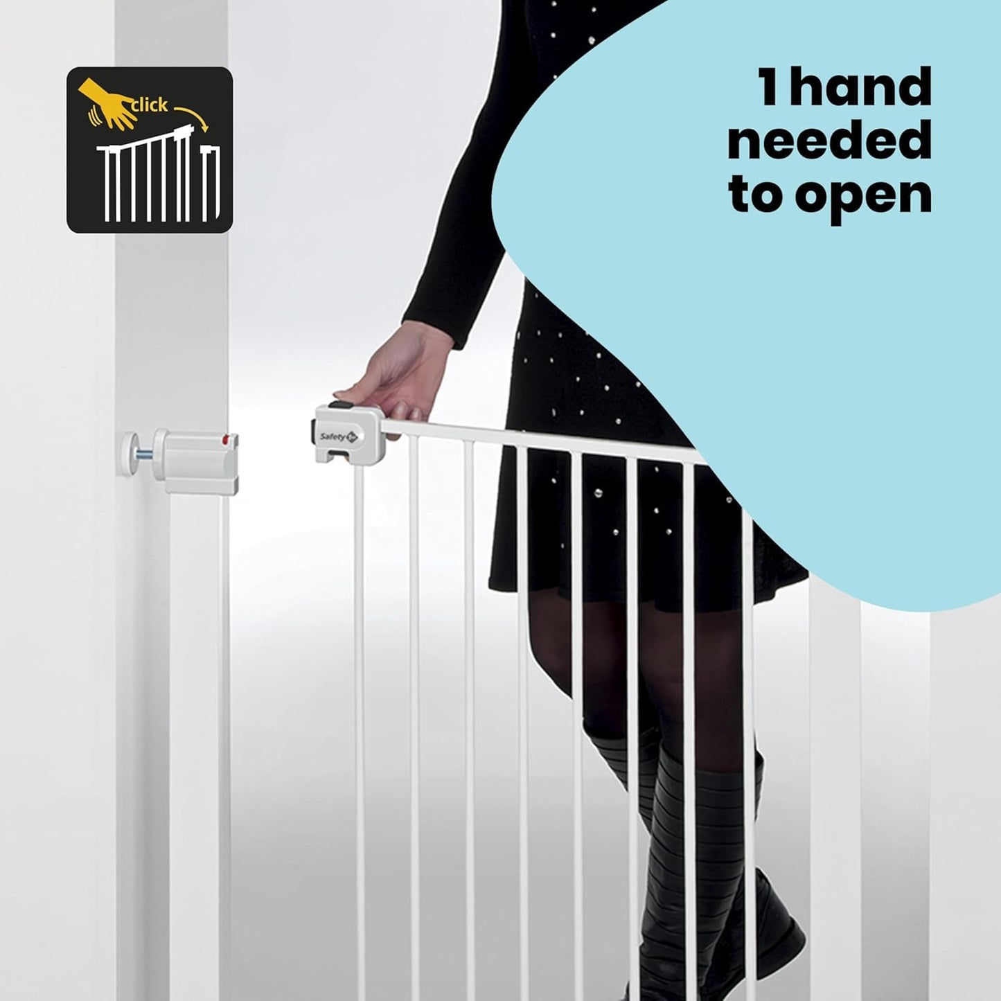 Safety 1st SecureTech turvavärav, 73–80 cm (laiendatav kuni 136 cm), valge