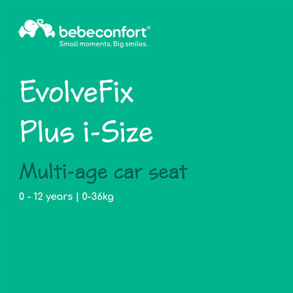 Bebeconfort EvolveFix Plus i-Size turvatool, 360° pöörlev, 0–12 a / 40–150 cm, Black Mist
