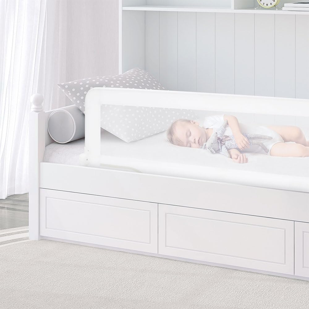 Asalvo 2-in-1 voodipiire, valge, 150 x 58cm