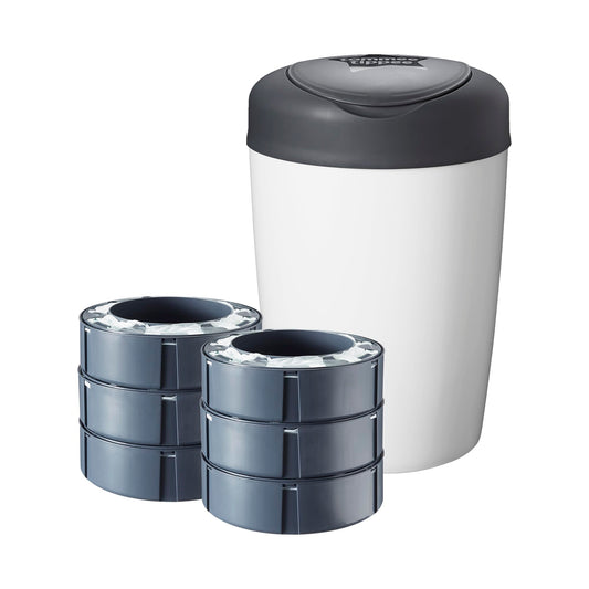 Tommee Tippee Simplee Sangenic mähkmekonteiner + 6 kassetti