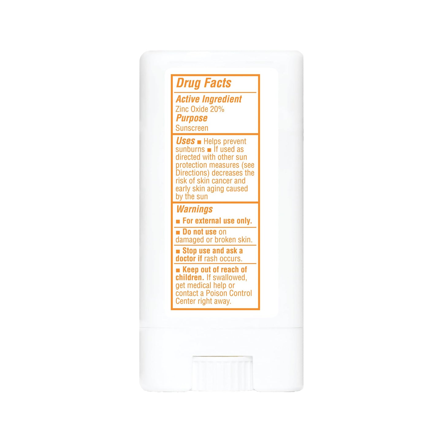 Thinkbaby mineraalne päikesekaitsepulk SPF 30, 18 g, valge/oranž