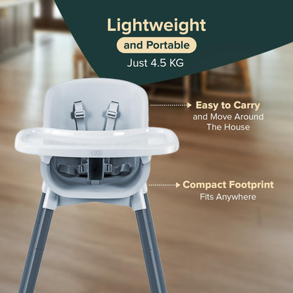 Chicco Zest söögitool Moon Grey, hall, alates 6 kuust kuni 40 kg