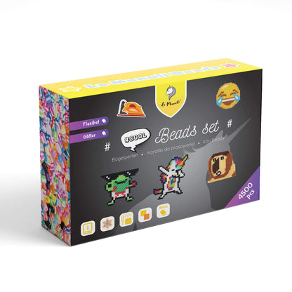 La Manuli 4500-helmeline sulamishelmeste komplekt, 22 värvi ja tarvikut, meemide ja emojide teemaline