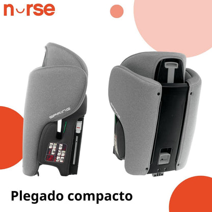 Nurse Spring turvatool i-Size 100-150 cm, kokkupandav, ISOFIX, hall