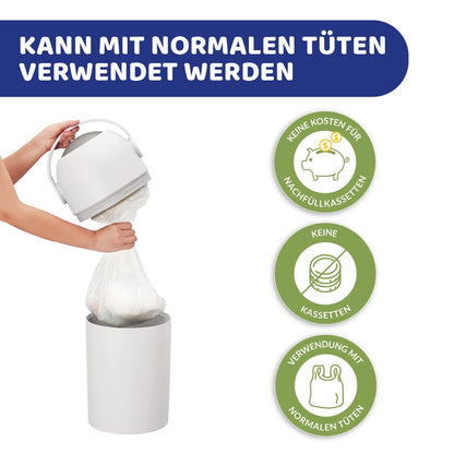 Chicco Windeleimer Odour Off, valge, lõhnavaba süsteem, 25 mähkme jaoks