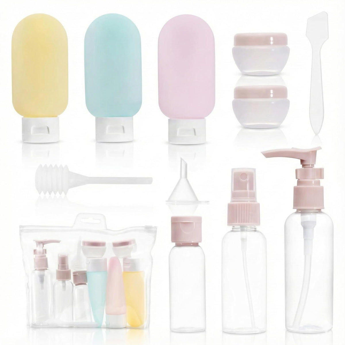 Carehabi 11-osainen matkapullojen ja -purkkien setti BOTTLE001
