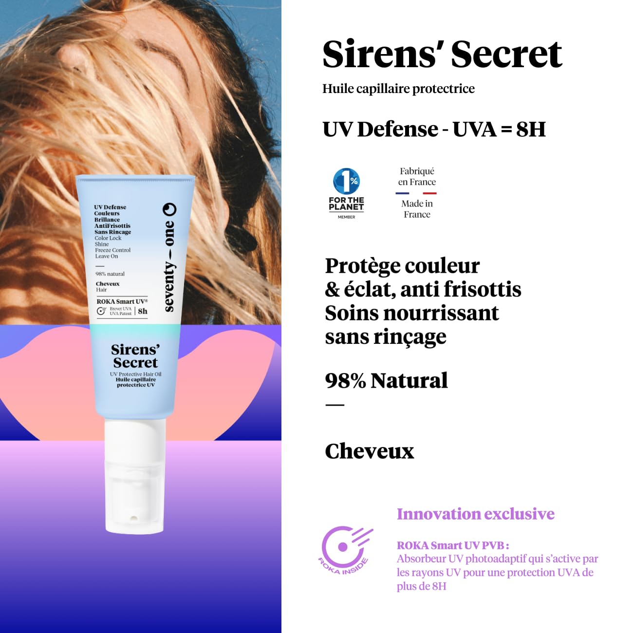 SeventyOne Percent Siren's Secret juukseõli UVA-kaitsega, 50 ml